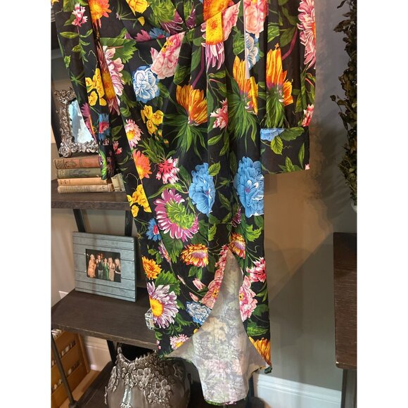 Ronny Kobo Nina Floral Midi Dress Victorian Print Womens Size Small - Picture 6 of 9